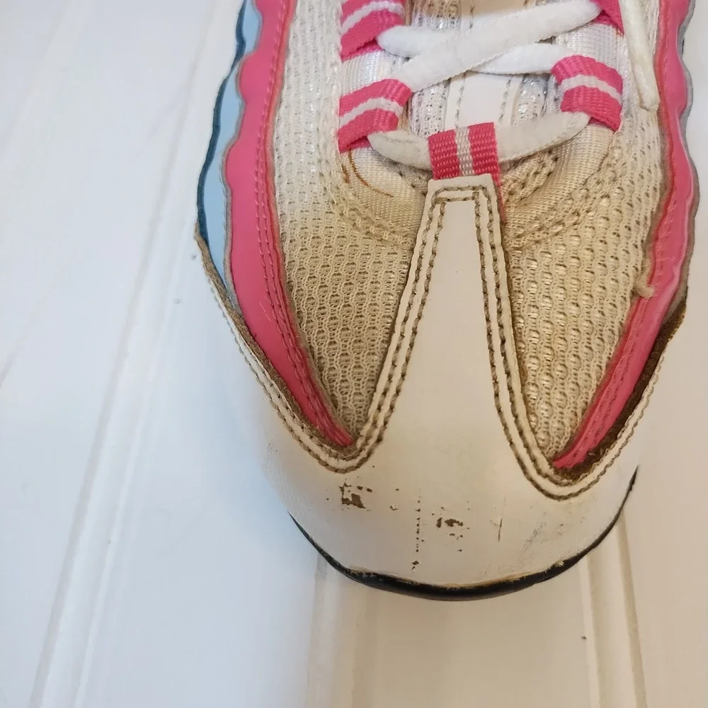 Nike Air Max 95 Kids‎ 5Y White Pink Blue Sneakers White Shark Coast 310830-109